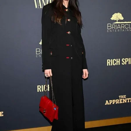 Anne Hathaway The Apprentice 2024 Black Coat