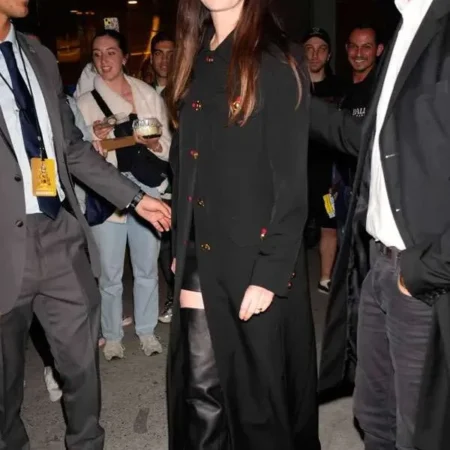 Anne Hathaway The Apprentice Black Long Coat