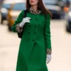 Anne Hathaway The Devil Wears Prada Green Wool Coat 1