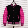 Black and Pink Varsity Jacket