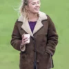 Buy Florence Pugh We Live in Time 2025 Brown Shearling Jacket