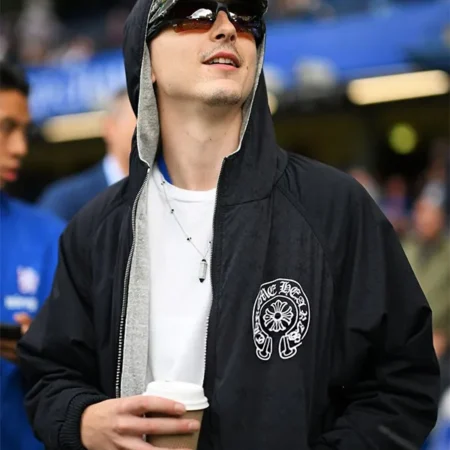 Premier League Timothée Chalamet Black Hooded Jacket