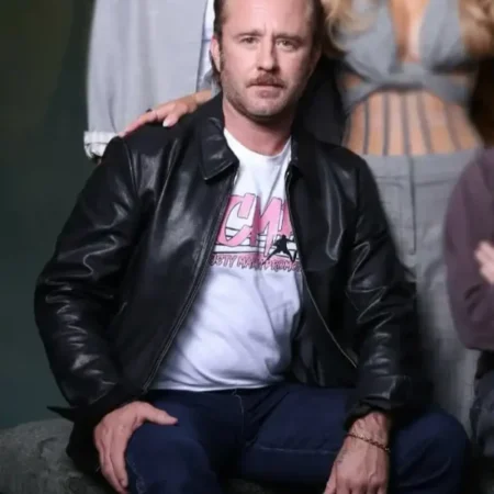 Christy Ben Foster Black Leather Jacket