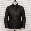 Classic Black Leather Field Jacket
