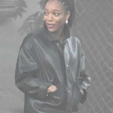 Clayface-Naomi-Ackie-Black-Leather-Jacket