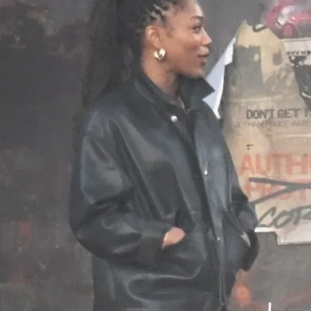 Clayface-Naomi-Ackie-Black-Leather-Jacket-Side
