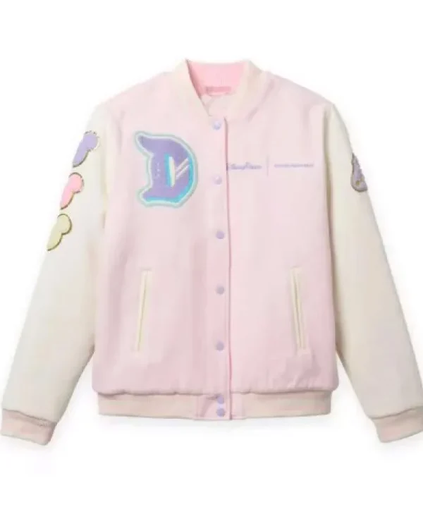 Disneyland Unisex Pink Varsity Jacket