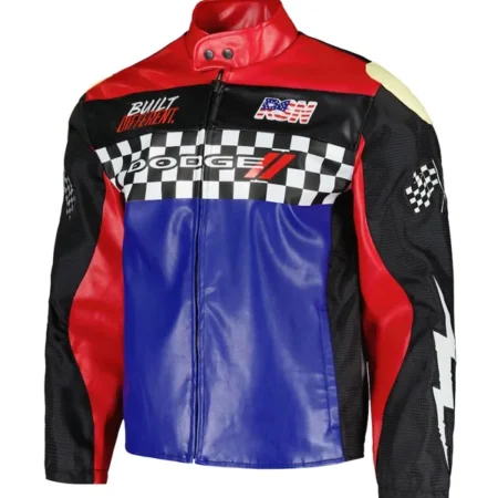 Dodge Unisex Motorcycle Leather Jacket