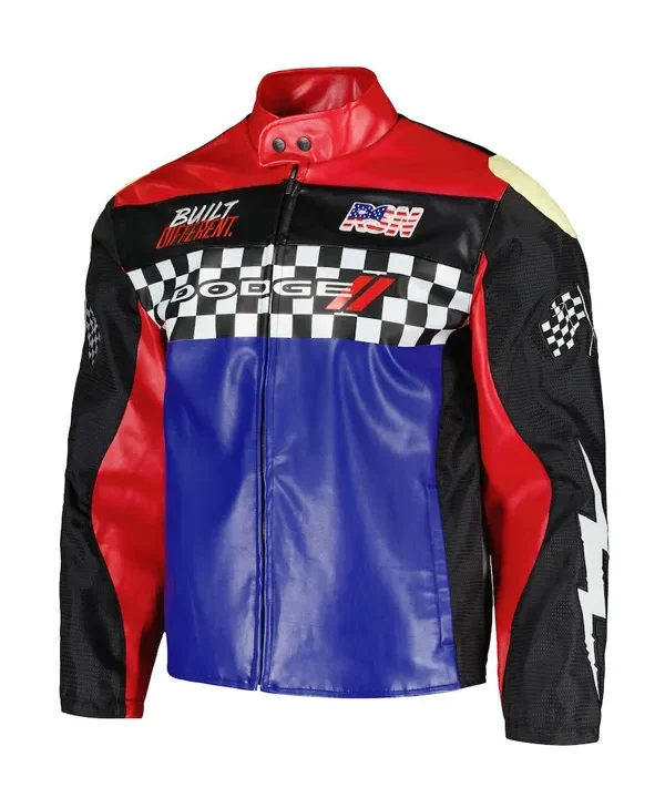 Dodge Unisex Motorcycle Leather Jacket