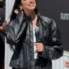 Dua Lipa Goodwood Festival 2025 Leather Jacket