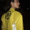 Dua Lipa Spongebob Yellow Leather Jacket For Sale