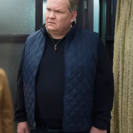 Elsbeth S03 Andy Richter Blue Quilted Vest