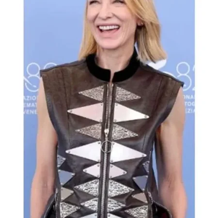 Father Mother Sister Brother Cate Blanchett Leather Vest For Sale