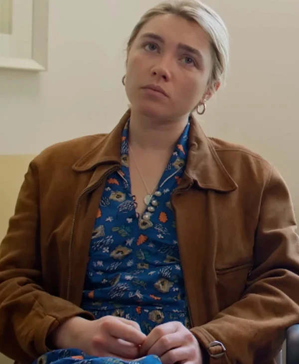 Florence Pugh We Live in Time Brown Jacket