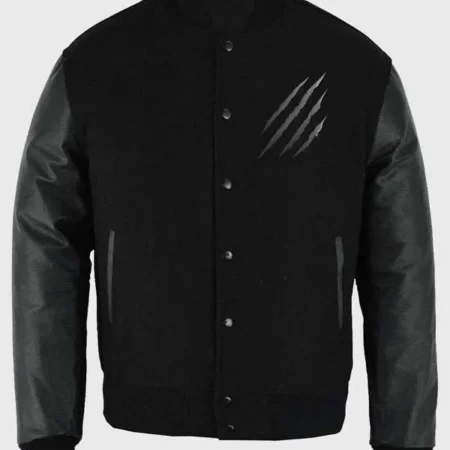 Godzilla x Kong Black Varsity Bomber Jacket