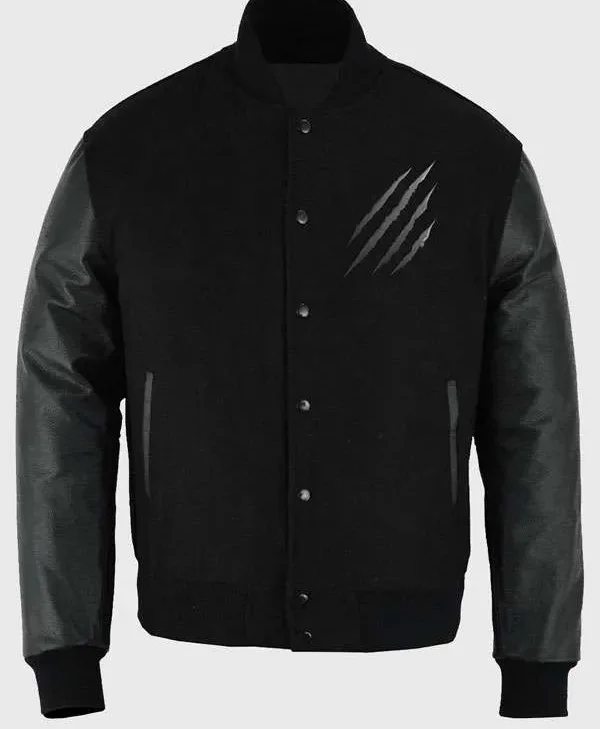 Godzilla x Kong Black Varsity Bomber Jacket