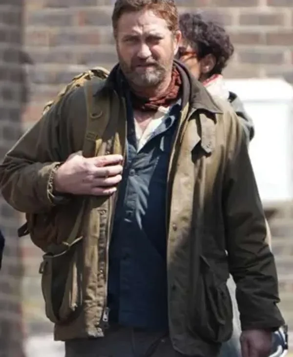 Greenland-Migration-2025-Gerard-Butler-Green-Cotton-Jacket