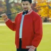 Happy Gilmore 2 Bad Bunny Red Varsity Jacket