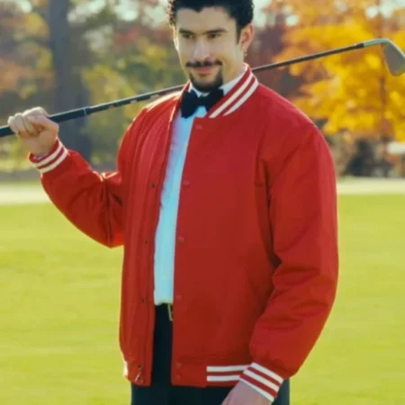 Happy Gilmore 2 Bad Bunny Red Varsity Jacket