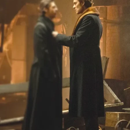 House of Guinness S01 Louis Partridge Fur Coat Side