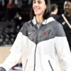 Indiana Fever Caitlin Clark White and Grey Hooded Jacket