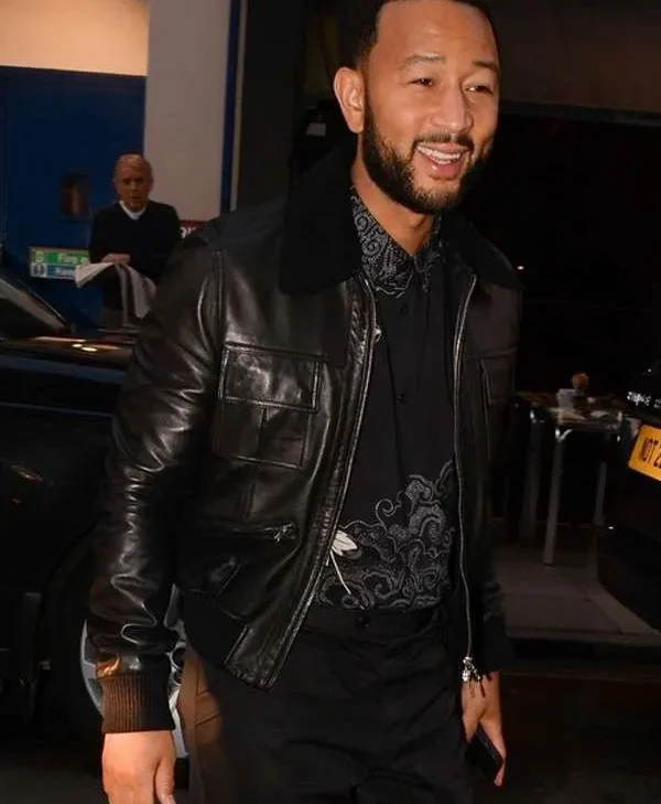 John Legend Date Night Black Leather Jacket