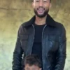 John Legend Date Night Black Leather Jacket For Sale
