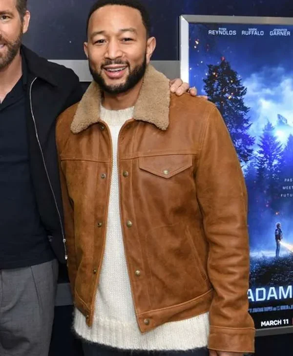 John-Legend-Singer-Shearling-Brown-Leather-Jacket