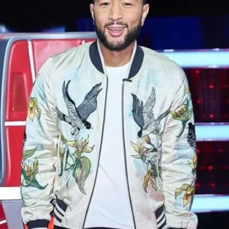 John Legend The Voice Bird Print Bomber Jacket