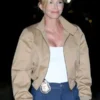 Law-Order-SVU-2025-Kelli-Giddish-Beige-Cropped-Bomber-Jacket