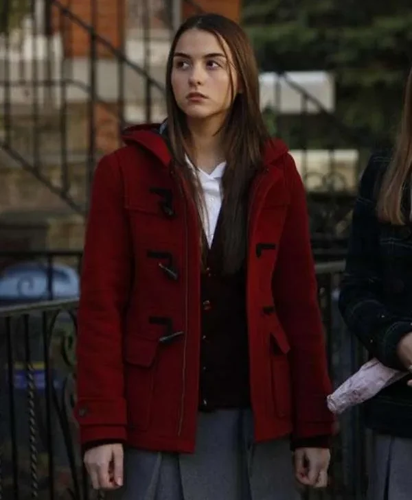 Lili-Reinhart-Law-and-Order-SVU-S13-Red-Wool-Coat