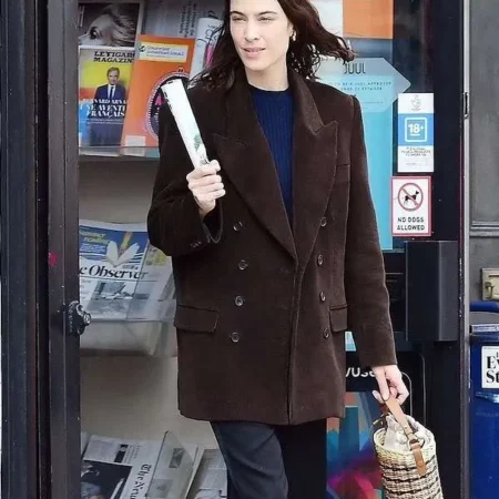Media Personality Alexa Chung Street Style In London Brown Blazer