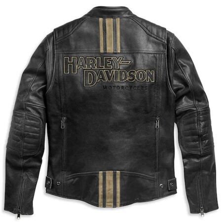 Mens Black Biker Leather Jacket