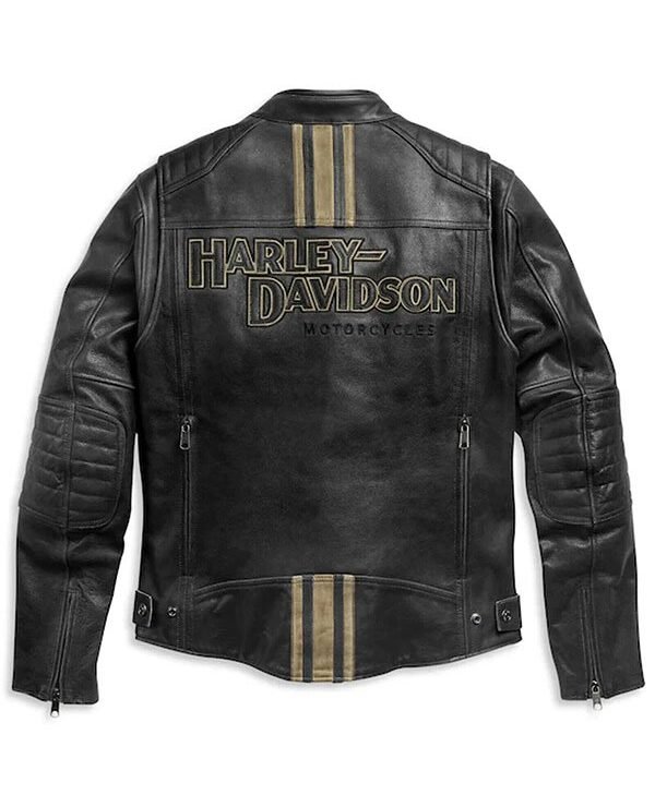 Mens Black Biker Leather Jacket