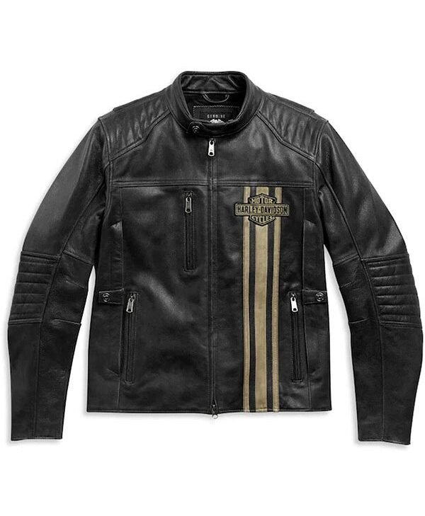 Mens Harley Biker Leather Jacket