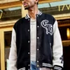 NBA Shai Gilgeous-Alexander Black Wool Varsity Jacket