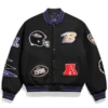 NFL Baltimore Ravens Pennant Black Wool Varsity Jacket
