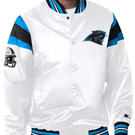 NFL-Carolina-Panthers-White-Satin-Varsity-Jacket