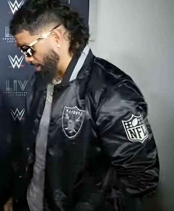 NFL Jey Uso WrestleMania Black Varsity Jacket