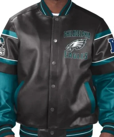 NFL Philadelphia Eagles Vintage Varsity Leather Jacket