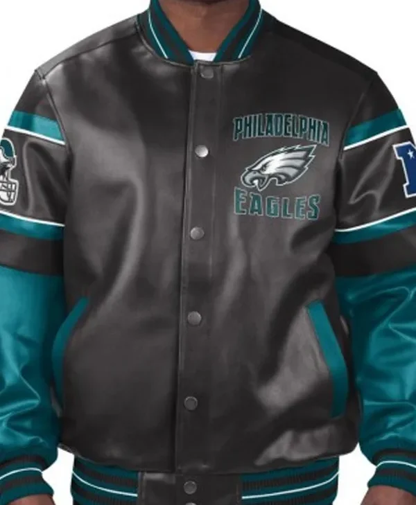 NFL Philadelphia Eagles Vintage Varsity Leather Jacket