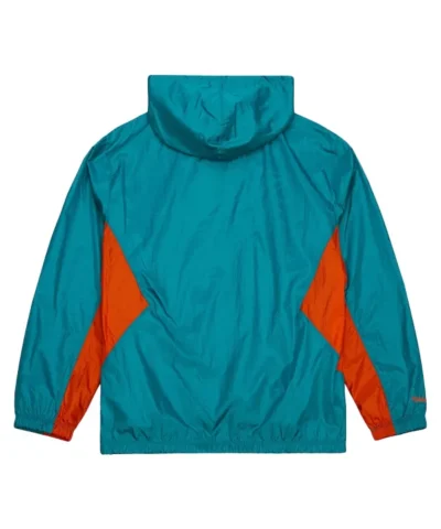 National-Football-League-Aqua-Miami-Dolphins-Unisex-Windbreaker-Hooded-Jacket