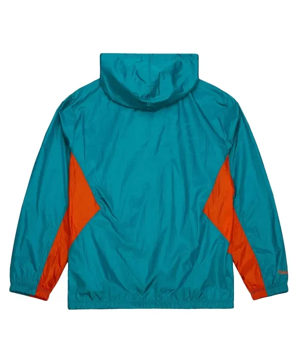 National-Football-League-Aqua-Miami-Dolphins-Unisex-Windbreaker-Hooded-Jacket