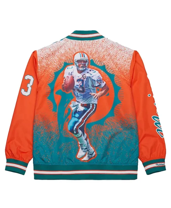 National-Football-League-Dan-Marino-Miami-Dolphins-Unisex-Satin-Bomber-Jacket