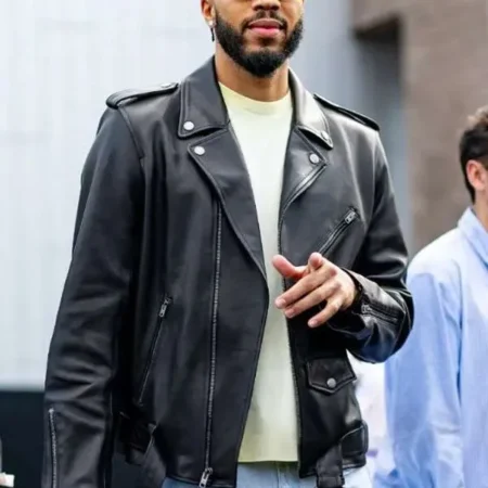 New-York-Fashion-Week-2025-Jayson-Tatum-Leather-Jacket