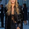 New York Fashion Week Rosie Huntington-Whiteley Leather Jacket