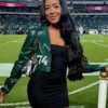 Alyssa Okada Philadelphia Eagles Johnson 74 Leather Jacket