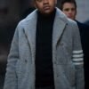 Power Book II Ghost Tariq St Patrick Grey Shearling Coat