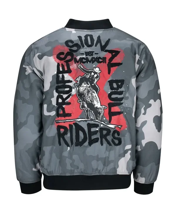 Professional Bull Riders Camo Bomber Jacket