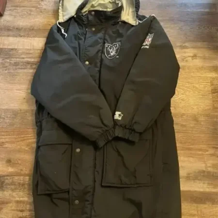 Raiders Black Trench Coat